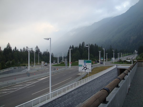The road into Chamonix-Mont Blanc