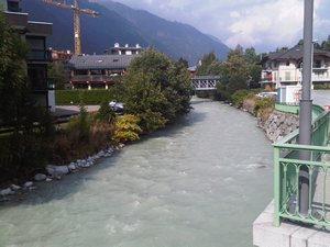 The river Arve that divides Chamonix-Mont Blanc
