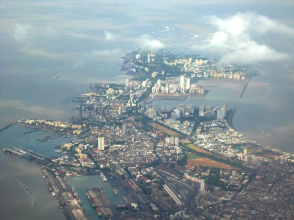 aerial view of mumbai