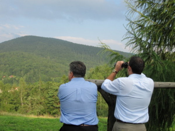 Bryan and dad looking out over the mountains
