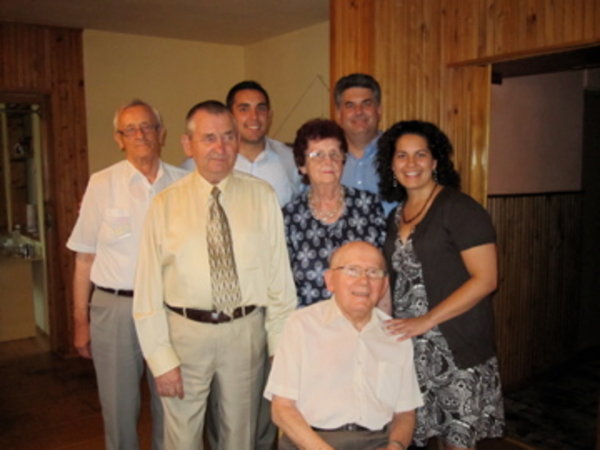 Bryan, Dad and I with Grandpa's siblings