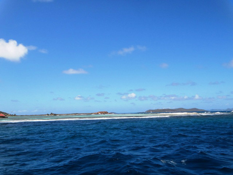 Union island surrounded by reef