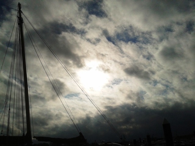 sun trying to come out