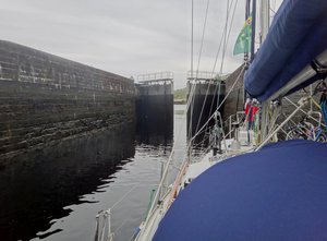 going out the lock at the other end
