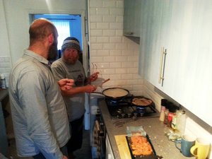 Boys cooking
