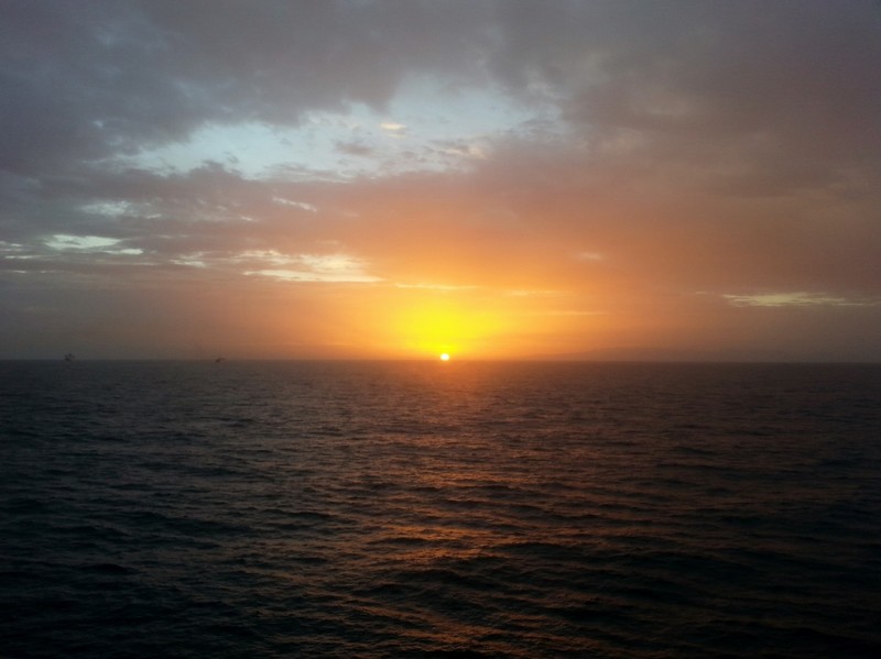 Sunrise approach to Tenerife
