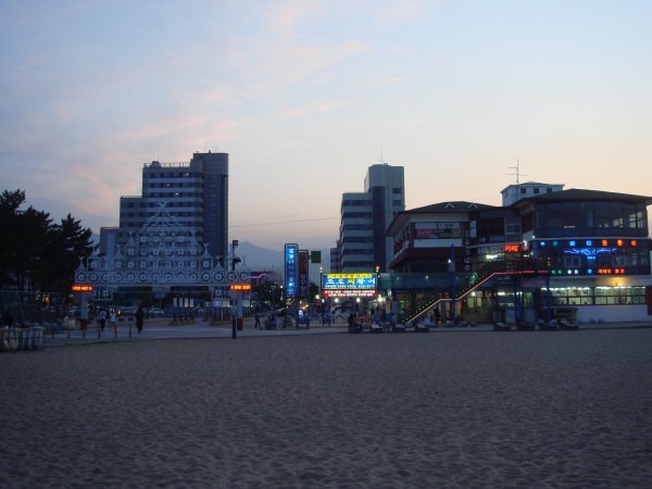 Sokcho Beach at sunset