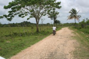 La route qui mène au parc national de Los Haitises et à l’hotel