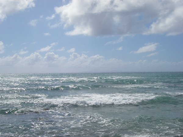 Ste-Lucie à l’horizon, vue de la péninsule sud de la Martinique