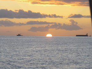 Rayon vert? Le coucher de soleil à Roseau     