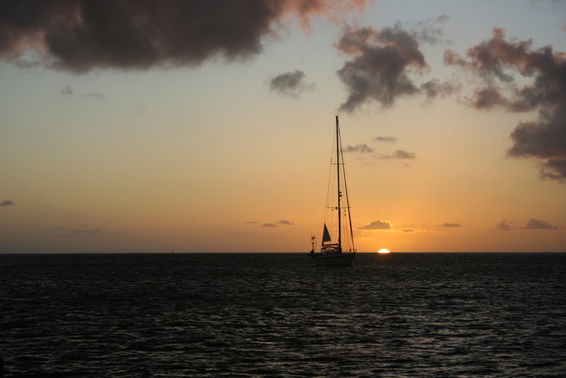 Dernier coucher de soleil dans Rodney Bay       