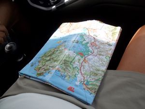 Le GPS « manuel » prêté avec la location de la voiture…