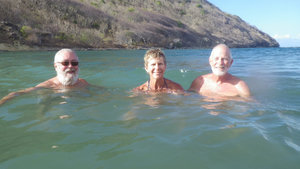Jean-Pierre, Lynn et Ken (Silverhills III) à la plage de Pompière
