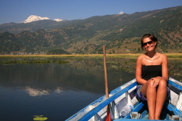 Pam on Phewa Tal Lake Pokhara