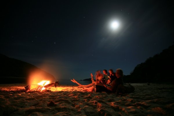 camping on a deserted island