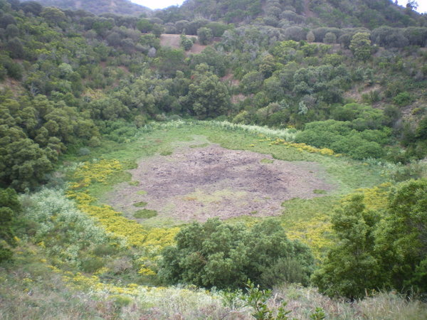 The crater we walked around