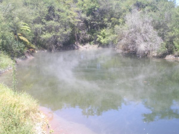 One of many steaming lakes