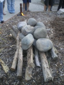 How to warm the stones