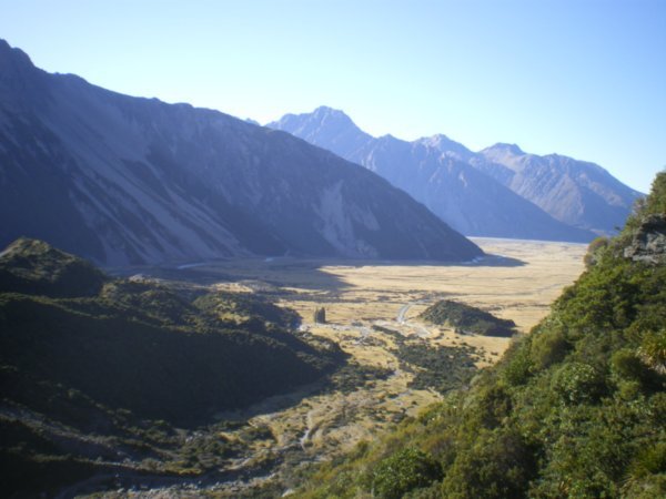 Valley below