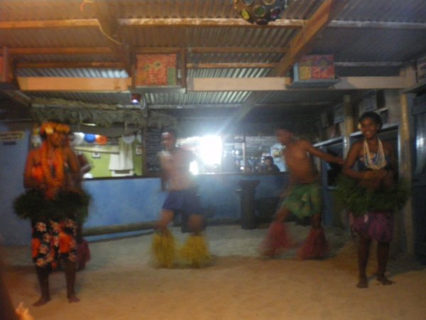 A bit of Fijian dancing...