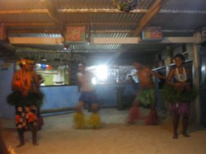 A bit of Fijian dancing...