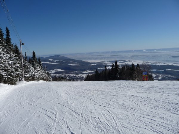 View of the St Lawrence River from the slopes