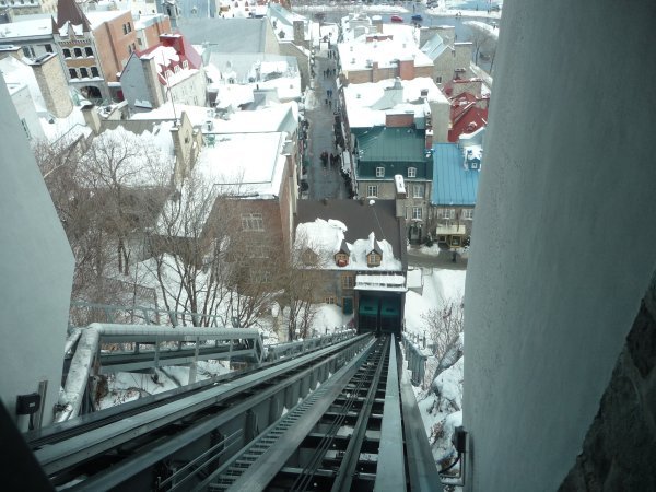 Looking down the funicular
