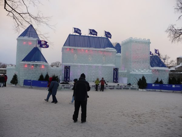 The impressive Ice Castle from the outside
