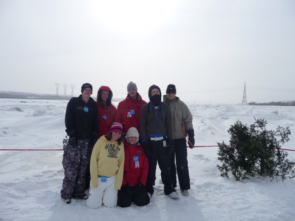Another group shot with the St Lawrence in the background