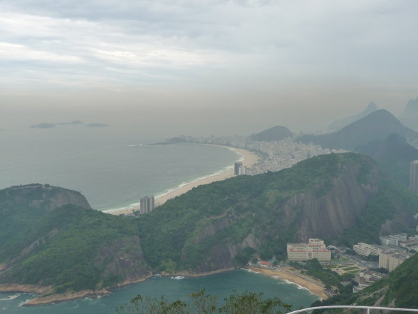 Copacabana beach from the top of the Sugar Loaf