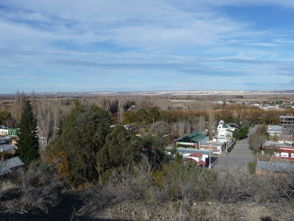 Gaiman and the surrounding Patagonian countryside