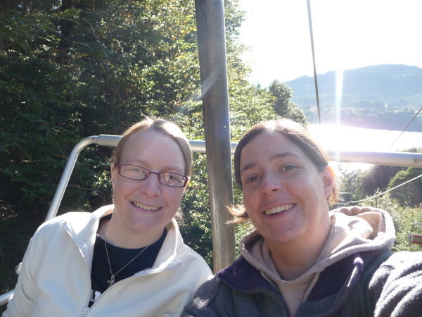Sharon and I on the chairlift