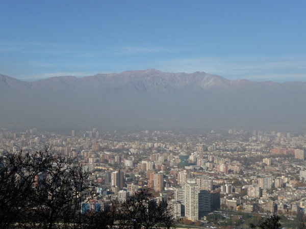 Santiago and the backdrop of the Andes