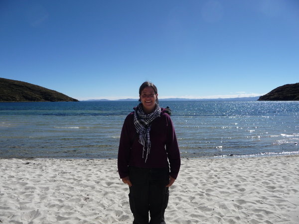 Me on the beach on Isla del Sol