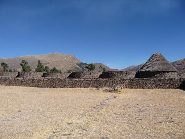 The grain stoarge houses at Raqchi