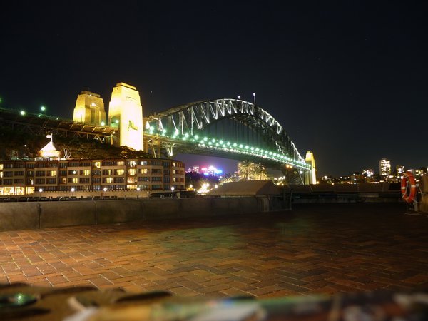 Sydney Harbour Bridge all lit up