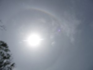 Rainbow ring around the sun