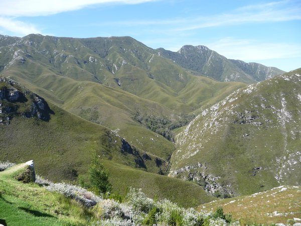 Looking down the Outeniqua pass