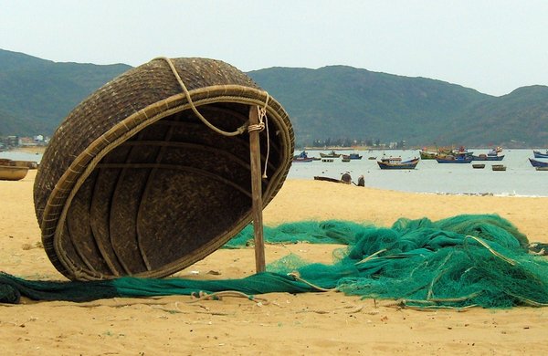 Wicker Boat with Net