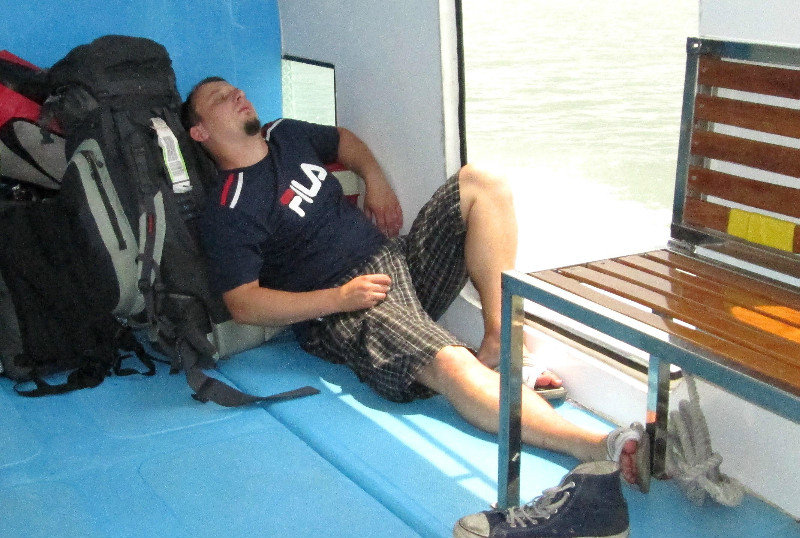 Boat Napping Backpacker