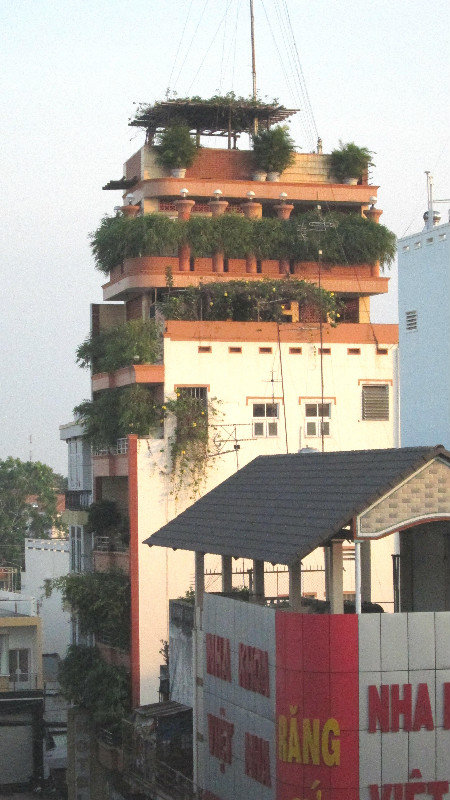 Chau Doc house with plants