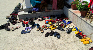 Shoes Outside The World Peace Temple