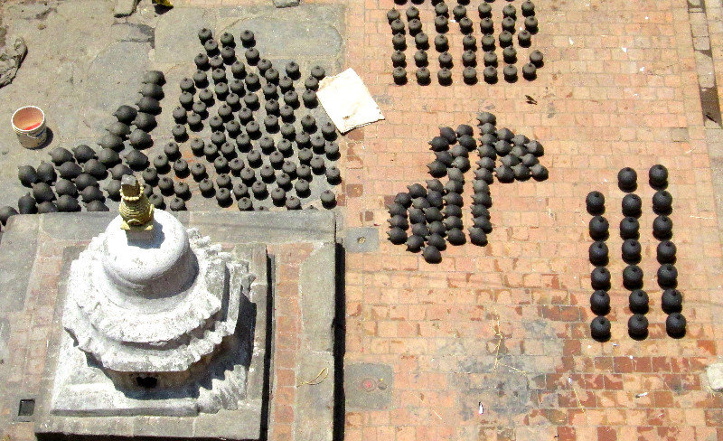 Clay Pots Drying In Courtyard