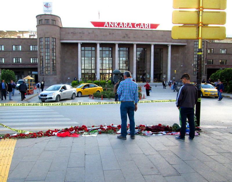 Bombing Site Outside Ankara Train Station