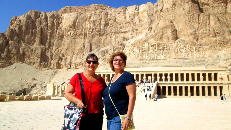 KJ and Diana at Hatshepsut Temple