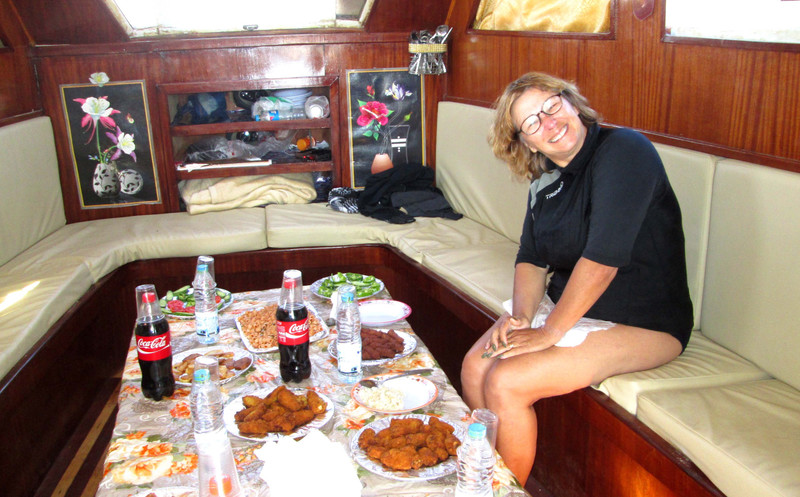 Lunch On The Dive Boat; That's A Lot Of Fried Chicken!