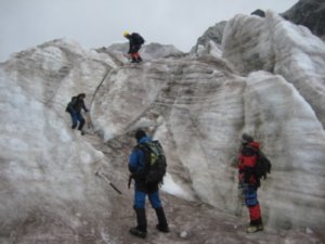Training on the glacier