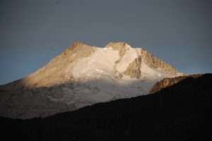 Sunset on the Huayna Potosi