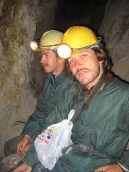 Max & Tim in the mine (Potosi)