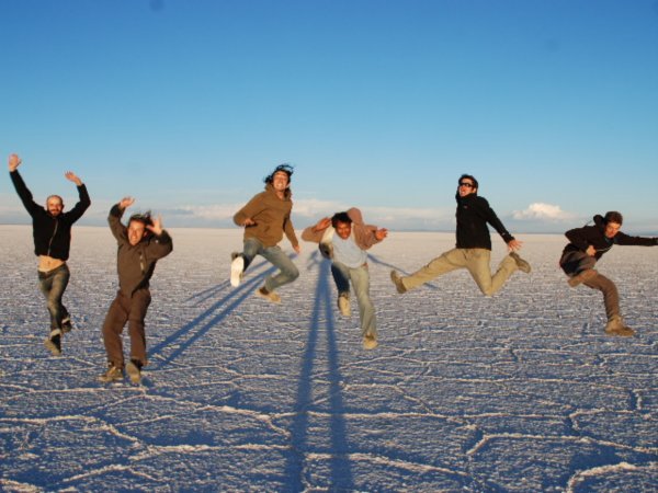 Jumping in the Salar 